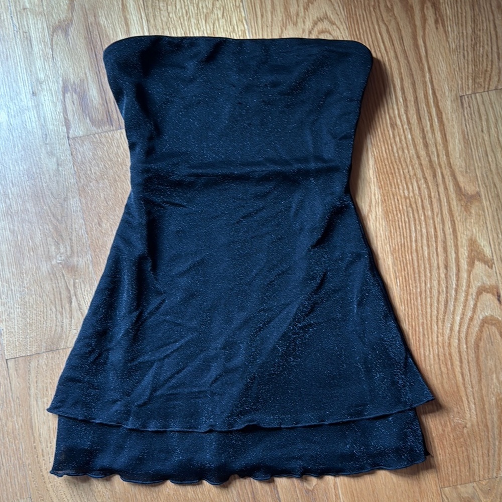 Princess Polly Black with shimmer Strapless Dress